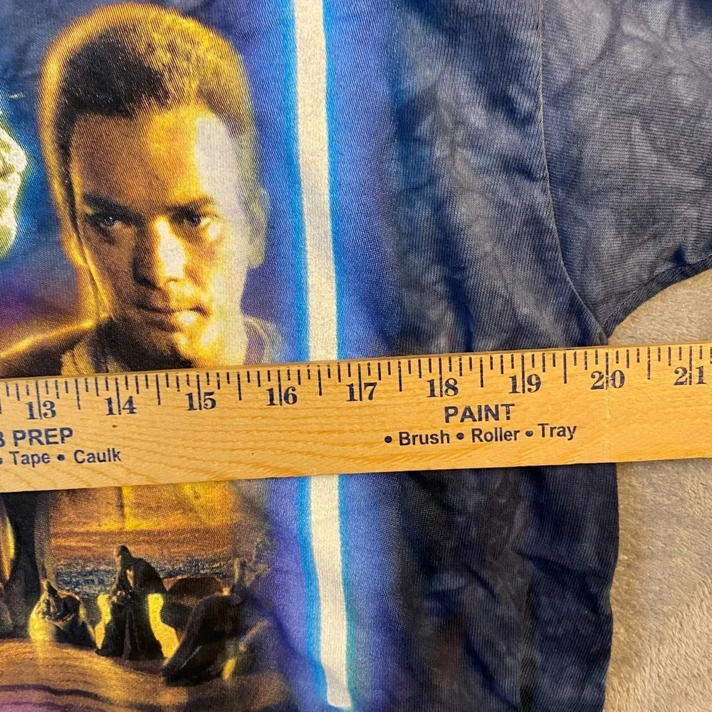 Vintage 1999 Liquid Blue Star Wars Episode 1 Jedi Council Tie Dye Shirt M NWT